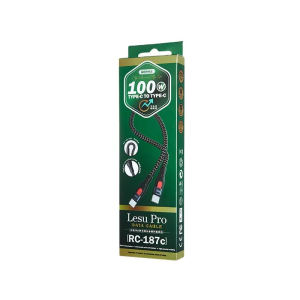 Remax RC-187 100W 5A Hızlı Şarj ve Data Kablosu Pd (Type C) - Görsel 5
