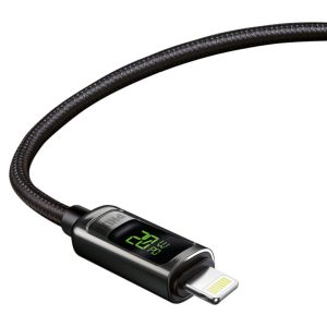 Phixi Ultimate UPD4160L 20W LCD Ekranlı Hasır Örgü ve Güçlendirilmiş Metal Başlıklı Type-C to Lightning Hızlı Şarj ve Data Kablo - Görsel 3