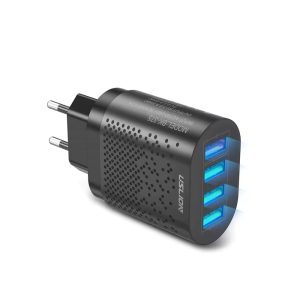 Zuidid 48 W 3 Amper 4 USB Portlu Hızlı Şarj Cihaz - Çoklu Şarj - Siyah - Görsel 1