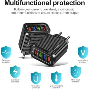 Zuidid Qc 3.0 4 USB Portlu 3,1 A 48 W Çoklu Şarj - Görsel 6