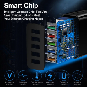 Zuidid 48W 3A 5USB Portlu Hızlı Şarj Cihazı - Görsel 4