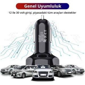 Zuidid Araç Hızlı Şarj 4 USB 7 A Çoklu Hızlı Şarj - Görsel 5