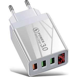 Zuidid Hızlı Şarj Qc 3.0 3 USB Portlu 3.1A - 30W Gösterge Ekranlı Çoklu Şarj Cihazı - Görsel 3