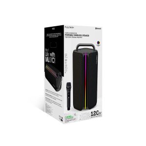 Taşınabilir Kablosuz Bluetooth Hoparlör Siyah | 120W Güç, RGB Işık, IPX4 Su Geçirmez - Görsel 6