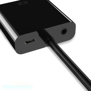 HDMI to VGA Dönüştürücü Jaklı Siyah - FULL HD - Görsel 4