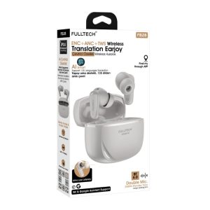 Fulltech FB28 Bluetooth Kulaklık Yapay Zeka Destekli Çeviri Çift Mikrofon ANC ENC TWS - Görsel 3