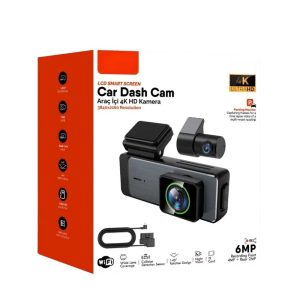 4K HD 4+2 Mp Araç İçi Ön Ve Arka Kamera Dashcam - Görsel 3