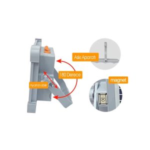 Taşınabilir Şarjlı Solar Projektör - 200W 6400K - Görsel 3