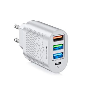 Zuidid 3 USB + Type-C Giriş 48W PD Hızlı Şarj Adaptörü - Görsel 1